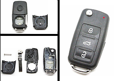 VW Toureg 3 button remote key blank