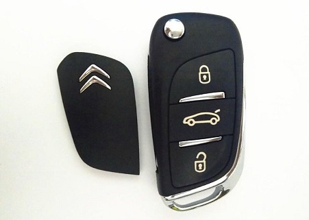 Citroen C4 3 button flip remote key shel