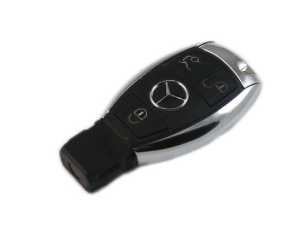 MB Smart silver 3 button remote shell with battery
